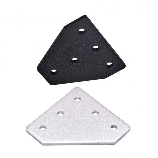 Creativity 1Pcs CNC 5 holes 90 degree Joint Board Plate Corner Angle Bracket Connection Strip for 2020 Aluminum Profile