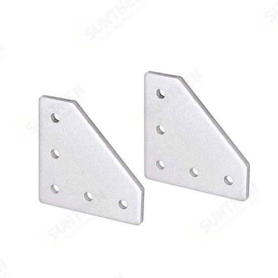 Creativity 1Pcs CNC 5 holes 90 degree Joint Board Plate Corner Angle Bracket Connection Strip for 2020 Aluminum Profile