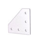 Creativity 1Pcs CNC 5 holes 90 degree Joint Board Plate Corner Angle Bracket Connection Strip for 2020 Aluminum Profile