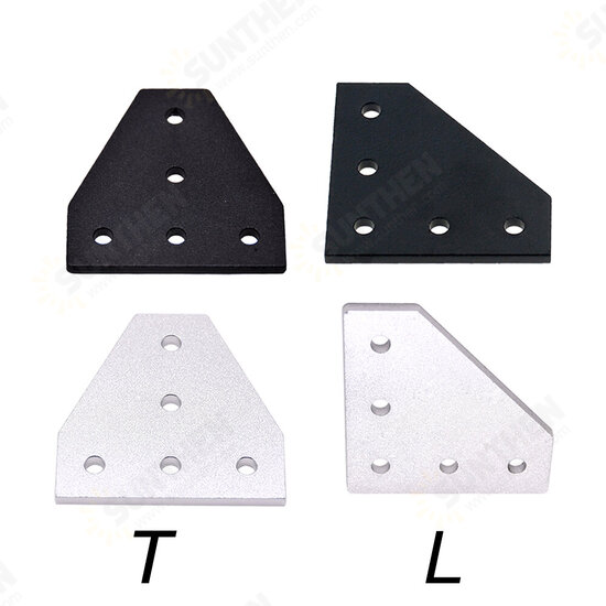 Creativity 1Pcs CNC 5 holes 90 degree Joint Board Plate Corner Angle Bracket Connection Strip for 2020 Aluminum Profile