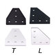 Creativity 1Pcs CNC 5 holes 90 degree Joint Board Plate Corner Angle Bracket Connection Strip for 2020 Aluminum Profile