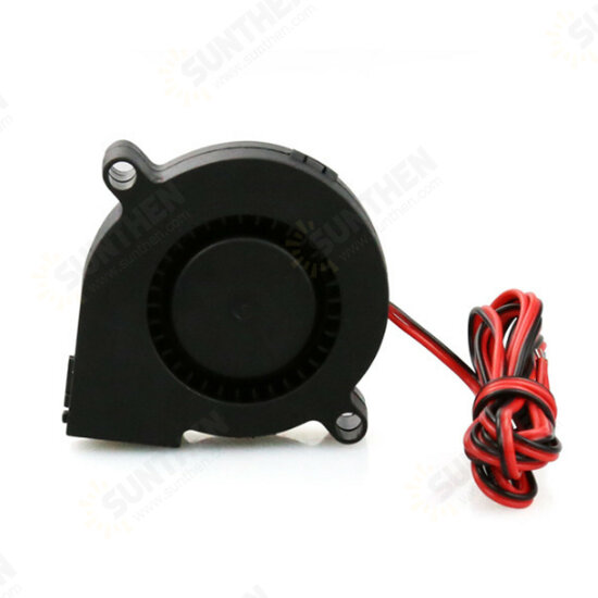 DC 12V 2 Pin 0.13A 50mm Brushless Turbine Blower Cooling Fan for 3D Printer