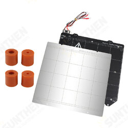 100*100*2mm MK52 Magnetic Hot Bed Plate + Mk52 Steel Plate + 16mm 4Pcs Silica Gel Column Kit for 3D Printer 100*100*2mm MK52 Magnetic Hot Bed Plate + Mk52 Steel Plate + 16mm 4Pcs Silica Gel Column Kit for 3D Printer