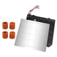 100*100*2mm MK52 Magnetic Hot Bed Plate + Mk52 Steel Plate + 16mm 4Pcs Silica Gel Column Kit for 3D Printer