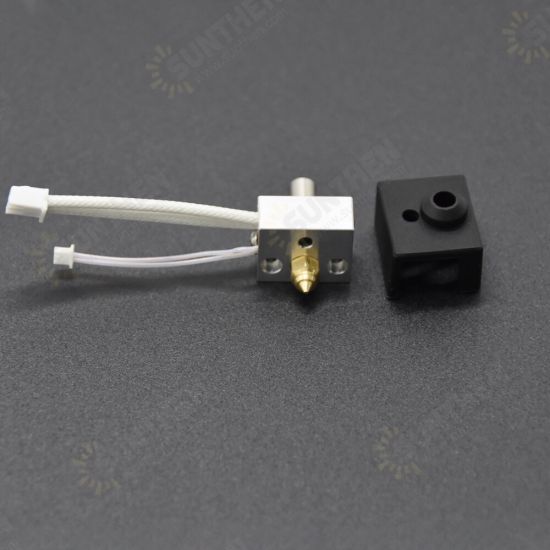 S1 Copper Plated Nozzle Heating Block Titanium Alloy Bimetal Throat Heater Heating Block Thermistor Hotend Kit