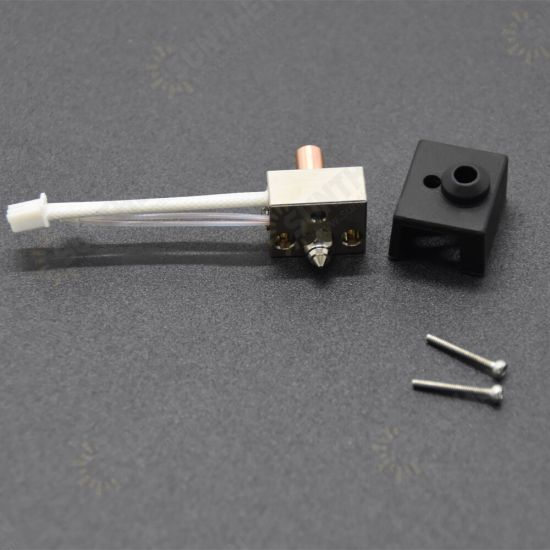 S1 Copper Plated Nozzle Heating Block Titanium Alloy Bimetal Throat Heater Heating Block Thermistor Hotend Kit