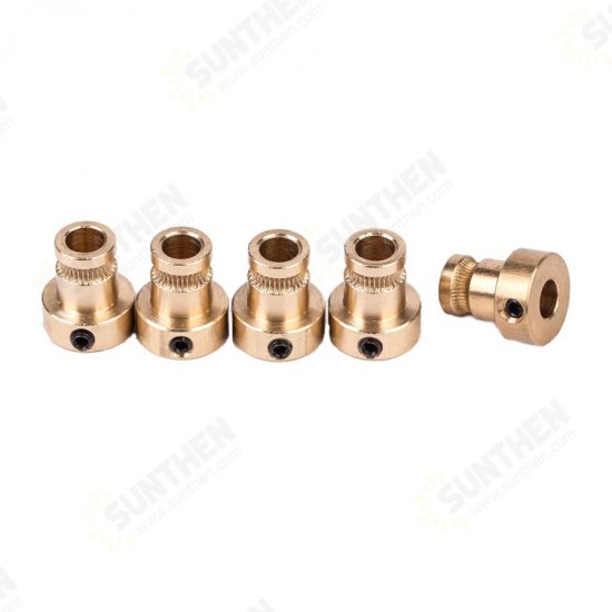 5PCS 1.75mm Brass Feed Extruder Wheel Drive Gear For Reprap 3D Printer