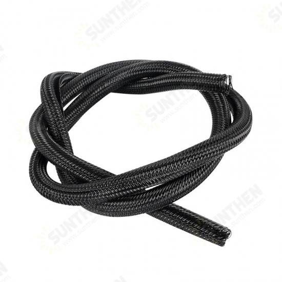 1M Length Flame-retardant Nylon Braided Mesh Tube PET Snakeskin Telescopic Mesh Tube Machine Wire Protection Tube 10mm