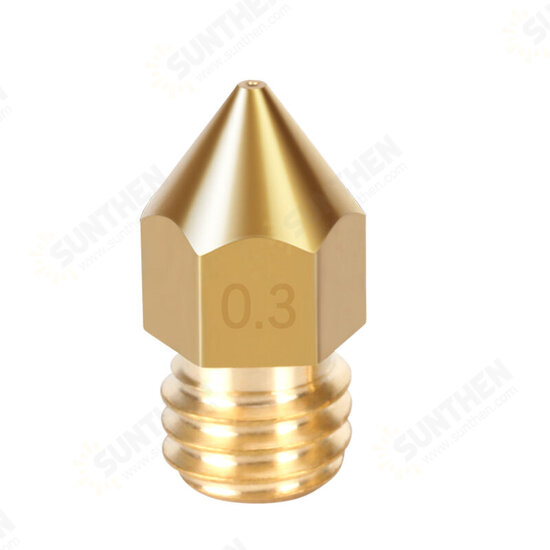 MK8 Nozzle 0.2mm 0.4mm 0.5mm 0.6mm 0.8mm 1.0mm 3D Printer Part Extruder M6 Thread Brass Nozzle 1.75mm 3mm Filament