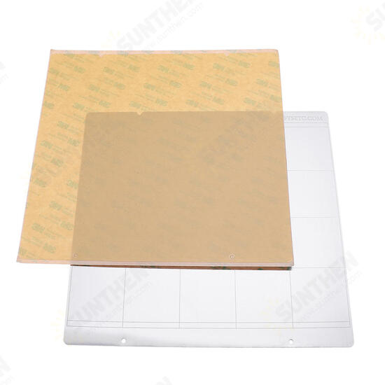 MK52 Hot Bed Iron Plate 253.8*241mm with 2pcs Adhesive PEI for 3D Printer