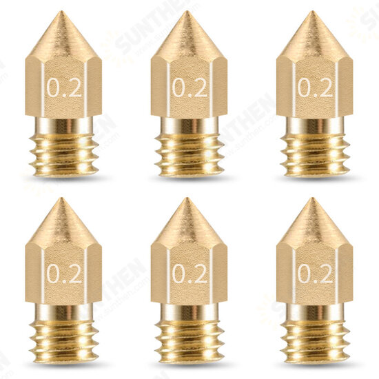 MK8 Extruder Nozzle Head Brass FDM Set M6 Thread 1.75/3.0 Filament Nozzle 3D Printer Accessories