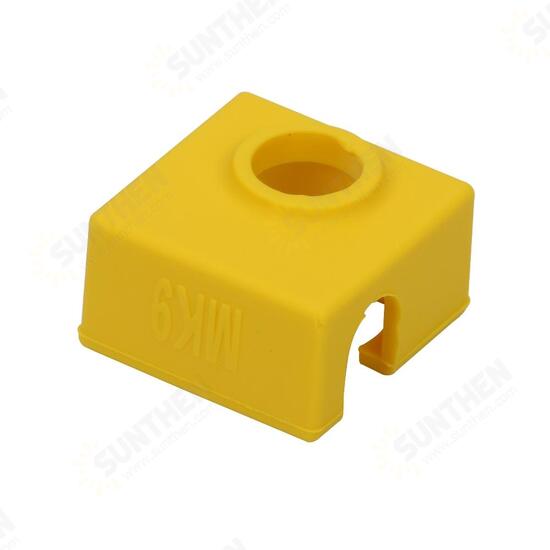 MK9 Silicone Protective Case for Heating Aluminum Block 3D Printer Part Hotend