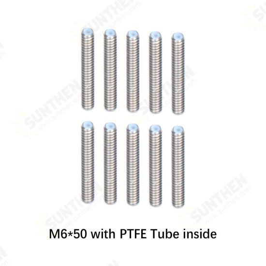 SIMAX3D 5/10PCS M6 Nozzle Throat with PTFE Tube All Models Throat for 1.75mm Filament for 3D Printer