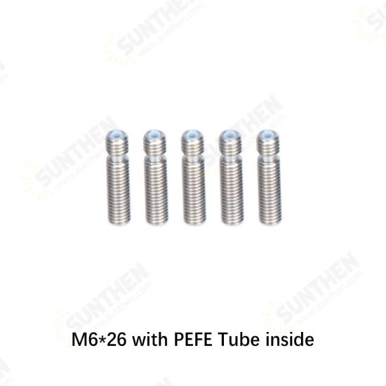 SIMAX3D 5/10PCS M6 Nozzle Throat with PTFE Tube All Models Throat for 1.75mm Filament for 3D Printer
