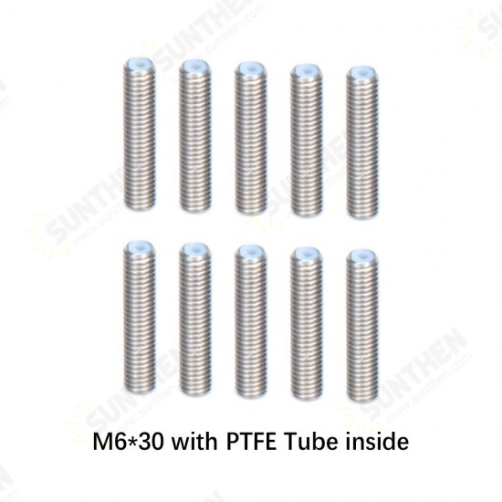 SIMAX3D 5/10PCS M6 Nozzle Throat with PTFE Tube All Models Throat for 1.75mm Filament for 3D Printer