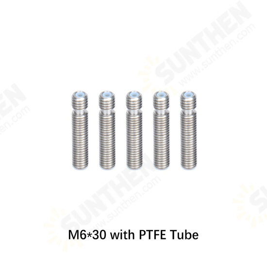 SIMAX3D 5/10PCS M6 Nozzle Throat with PTFE Tube All Models Throat for 1.75mm Filament for 3D Printer