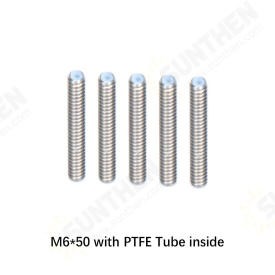 SIMAX3D 5/10PCS M6 Nozzle Throat with PTFE Tube All Models Throat for 1.75mm Filament for 3D Printer