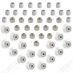 16sets POM Pulley Wheel Black/Transparent with Round Column & Eccentric Spacer Replacement Parts Kit for 3D Printer 16sets POM Pulley Wheel Black/Transparent with Round Column & Eccentric Spacer Replacement Parts Kit for 3D Printer