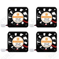 4Pcs 24V 0.08A 4010 40*40mm Cooling Fan with 1M Cable for 3D Printer 4Pcs 24V 0.08A 4010 40*40mm Cooling Fan with 1M Cable for 3D Printer