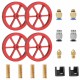 4Pcs Aluminum Red Leveling Nut with Hot Bed Mold Spring Upgrade Accessories Kit for Ender 3/3 Pro/5 3D Printer