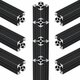 5Pcs 2040 Linear Rail Black Aluminum Profile 1m Extrusion Linear Motion Guides for 3D Printer CNC Parts