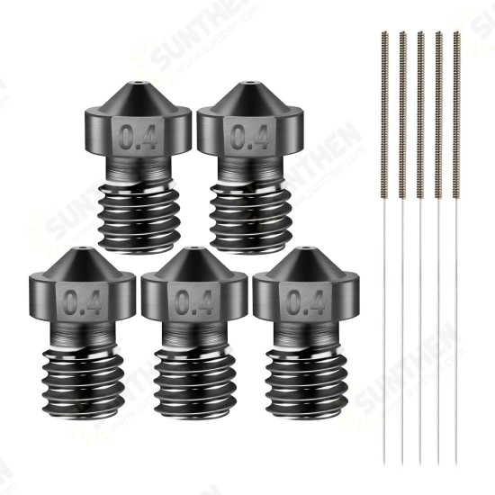 5Pcs Hardened Steel Nozzle E3D J-Head Extruder Nozzle kit for 3D Printer