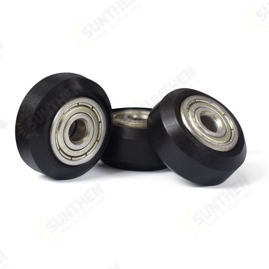 Black/White Plastic CNC Wheel with Bearing Idler Pulley Gear Perlin Wheel for 3D Printer