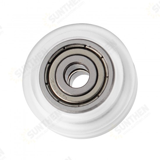 Black/White Plastic CNC Wheel with Bearing Idler Pulley Gear Perlin Wheel for 3D Printer