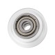 Black/White Plastic CNC Wheel with Bearing Idler Pulley Gear Perlin Wheel for 3D Printer