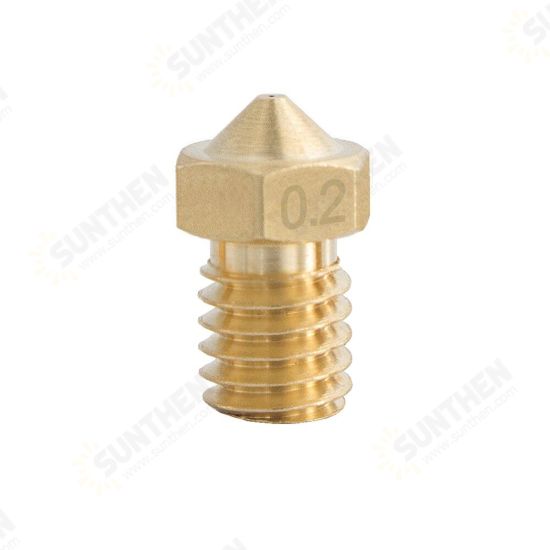 Brass Short Volcano Nozzle V5V6 M6 Thread 1.75mm for 3D Printer