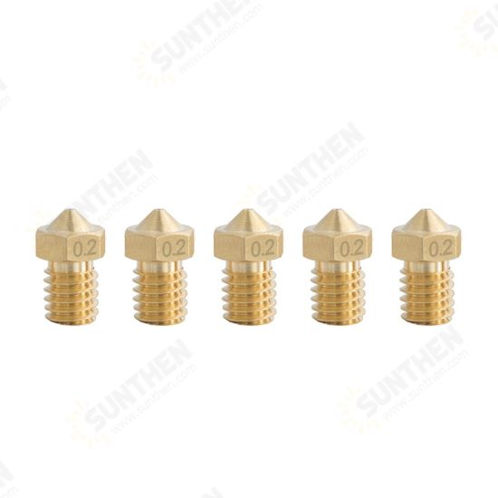 Brass Short Volcano Nozzle V5V6 M6 Thread 1.75mm for 3D Printer