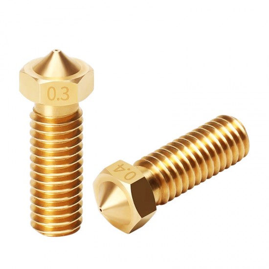 Brass Volcano Long Nozzle M6 Thread 1.75mm for 3D Printer