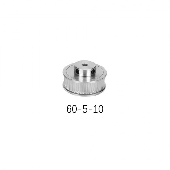 GT2 Timing Pulley 30/36/40/48/60 Teeth Wheel Bore 5/6.35/8/10/12mm Aluminium Gear Teeth Width 6/10mm 3D Printers Parts Silver
