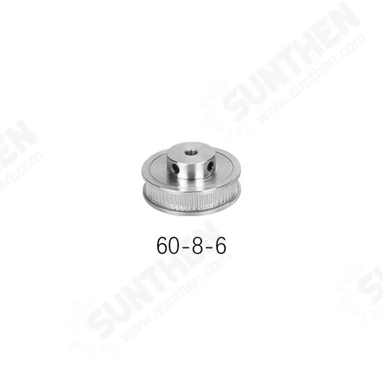 GT2 Timing Pulley 30/36/40/48/60 Teeth Wheel Bore 5/6.35/8/10/12mm Aluminium Gear Teeth Width 6/10mm 3D Printers Parts Silver