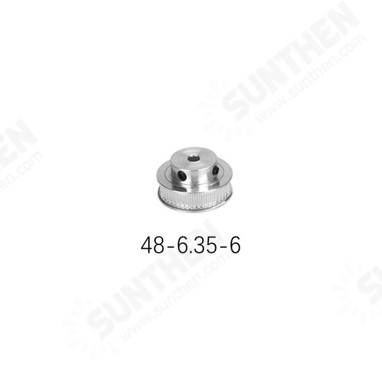 GT2 Timing Pulley 30/36/40/48/60 Teeth Wheel Bore 5/6.35/8/10/12mm Aluminium Gear Teeth Width 6/10mm 3D Printers Parts Silver