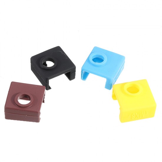 Yellow/Blue/Brown/Black Silicone Protective Case for 3D Printer Heating Block Hotend