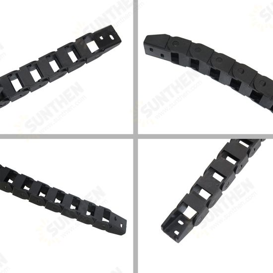 10 x 20mm 10*20mm L1000mm Cable Drag Chain Wire Carrier with end connectors for CNC Router Machine Tools for 3D Printer