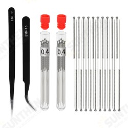 10Pcs 0.4mm Nozzle Cleaning Needle Set with Tweezer for 3D Printer 10Pcs 0.4mm Nozzle Cleaning Needle Set with Tweezer for 3D Printer