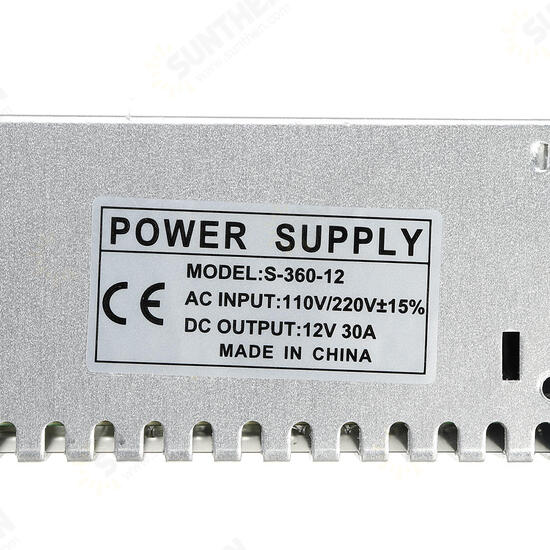 12V 30A 360W 21.5*11.4*5cm Switching Power Supply With LED & Dual Input for 3D Printer