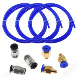 3PCS 1Meters Blue PTFE Tube + 3 PC4-M6 Pneumatic Connector + 3 PC4-M10 Connectors for 3D Printer 1.75mm Filament 3PCS 1Meters Blue PTFE Tube + 3 PC4-M6 Pneumatic Connector + 3 PC4-M10 Connectors for 3D Printer 1.75mm Filament