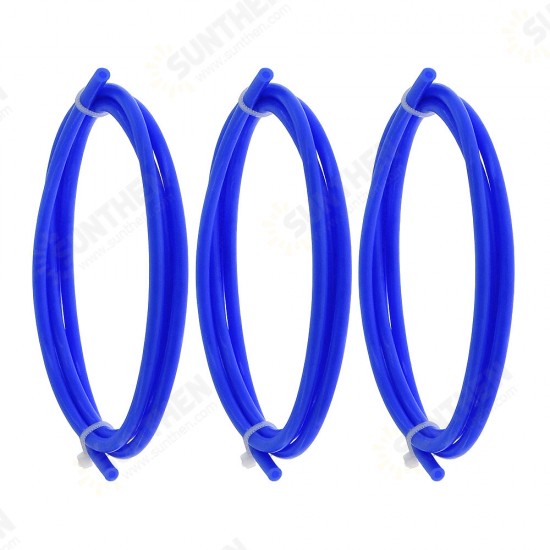 3PCS 1Meters Blue PTFE Tube + 3 PC4-M6 Pneumatic Connector + 3 PC4-M10 Connectors for 3D Printer 1.75mm Filament