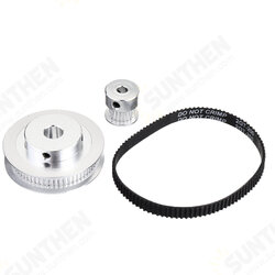 60Teeth 8mm Bore Diameter + 20Teeth 5mm Bore GT2 Timing Belt Pulley with 6mm Timing Belt for 3D Printer 60Teeth 8mm Bore Diameter + 20Teeth 5mm Bore GT2 Timing Belt Pulley with 6mm Timing Belt for 3D Printer