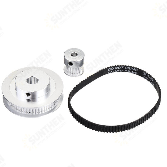 60Teeth 8mm Bore Diameter + 20Teeth 5mm Bore GT2 Timing Belt Pulley with 6mm Timing Belt for 3D Printer