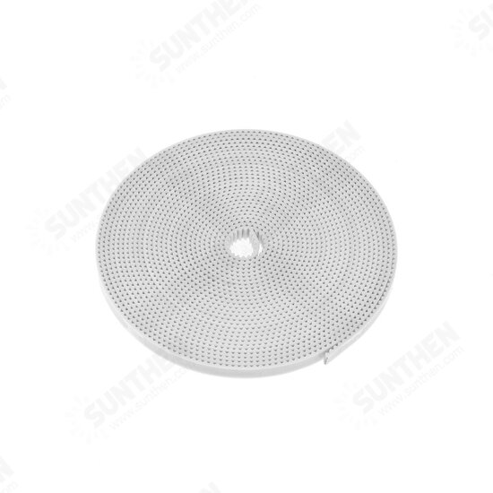 6mm/10mm Width PU White Timing Belt fiberglass Synchronous Belt with Steel Core 10M Long for 3D Printer