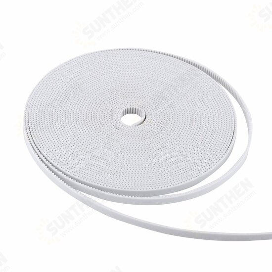 6mm/10mm Width PU White Timing Belt fiberglass Synchronous Belt with Steel Core 10M Long for 3D Printer