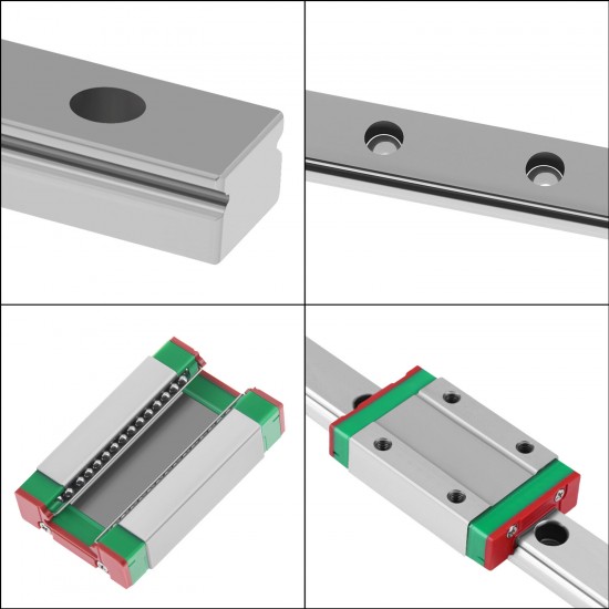 9mm Linear Guide MGN9H 200/250/300/350/400/450/500mm Linear Rail + MGN9H Block for 3D Printer