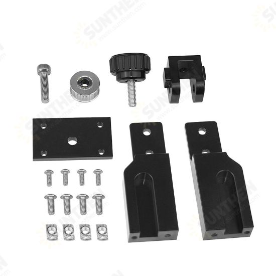 Black / Silver 2040 Y-axis Synchronous Belt Tensioner Aluminum Profile Kit For 3D Printer Parts