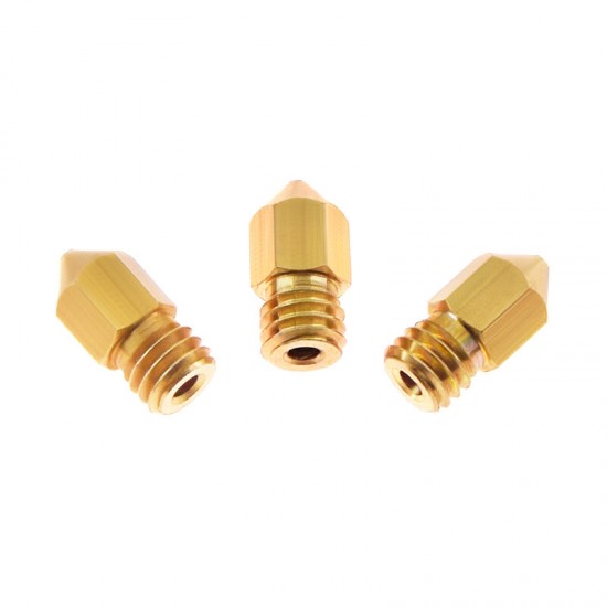Brass Nozzle 1.75mm M6 Thread 0.2/0.3/0.4/0.5/0.6/0.8mm for 3D Printer