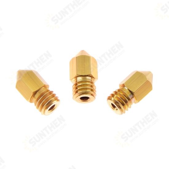 Brass Nozzle 1.75mm M6 Thread 0.2/0.3/0.4/0.5/0.6/0.8mm for 3D Printer