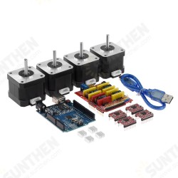 CNC Shield + UNO R3 Board +4x A4988 Stepper Motor Driver +4x 4401 Stepper Motor Kit for 3D Printer CNC Shield + UNO R3 Board +4x A4988 Stepper Motor Driver +4x 4401 Stepper Motor Kit for 3D Printer